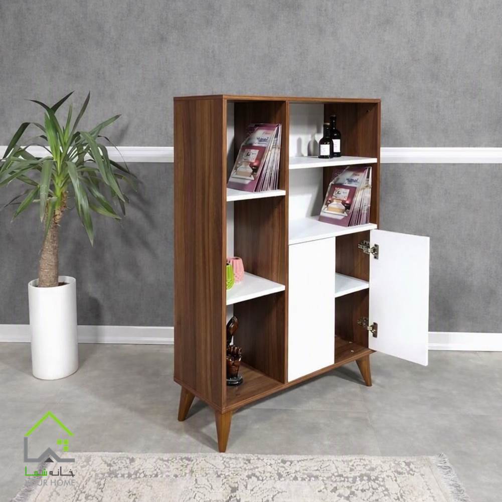 کتابخانه پایه دار مدرن درب  باز